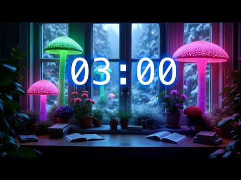3 Minute Timer | Relaxing Music | Conservatory Fantastic Snow Timer