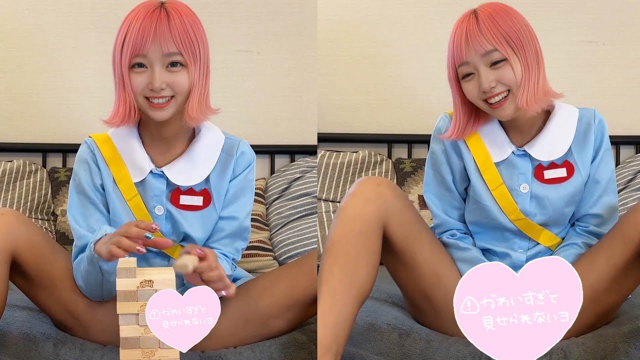 【ポロリ】ノーパンでジェンガに再チャレンジした結果・・♡