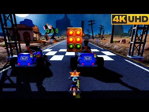 Crash Bandicoot 3 - N. Sane Trilogy | Level 14 (Road Crash) Crystal/Gem Get [4K 60FPS].