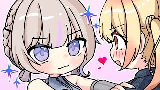 【手描き】ライブ前なのに全く動じないはじめと助けを求める奏【 ホロライブ/轟はじめ/音乃瀬奏】