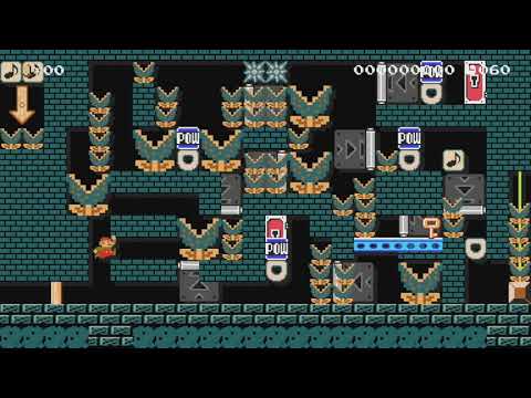 POWをたたいて道を作ろうB♪ hit pow by メロディアイ3 - Super Mario Maker - No Commentary 1bl