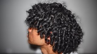 Curly hair routine WITHOUT Finger Coiling...For Long Lucious Curls! (Mixed Hair)