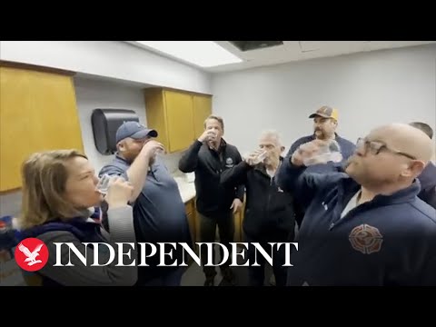 Ohio officials drink East Palestine water to assure residents its safe after train derailment