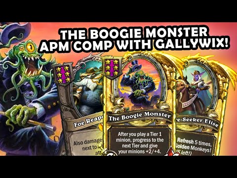 Boogie Monster APM Comp With GALLYWIX! | Hearthstone Battlegrounds