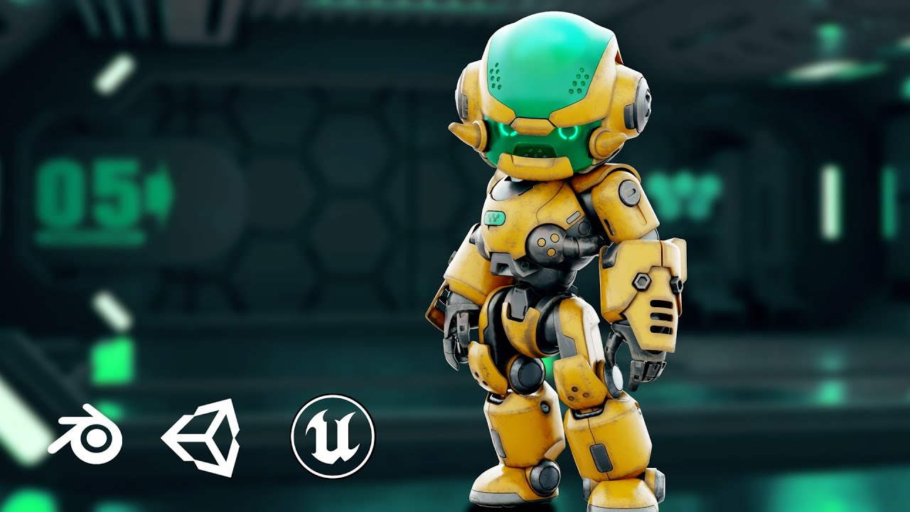 Robo Zero-N Auto-Rig Pro Rigged For Mixamo Unreal Engine Unity 3D Model