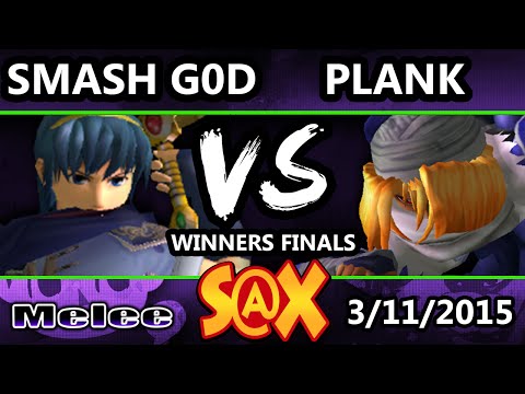 S@X - VGz | Smash God (Marth) Vs. Plank (Sheik) SSBM Winners Finals - Smash Melee