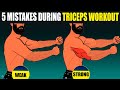 5 WORST MISTAKES You Do For TRICEPS in The GYM |NEVER DO IT|