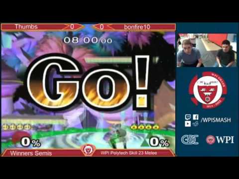 WPI PTS 23 - Thumbs (Peach) vs bonfire10 (Sheik) - Melee - Winners Semifinals