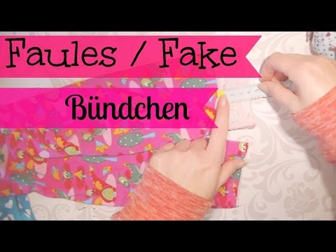 FAULES BÜNDCHEN NÄHEN I FAKE BÜNDCHEN I FALSCHES I SCHNELL UND EINFACH I FINOLA