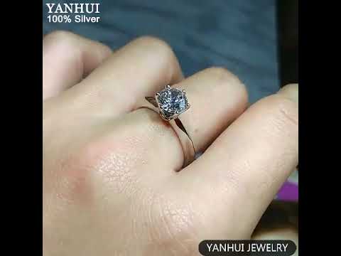 Yanhui Luxury Zirconian Diamond Silver Ring