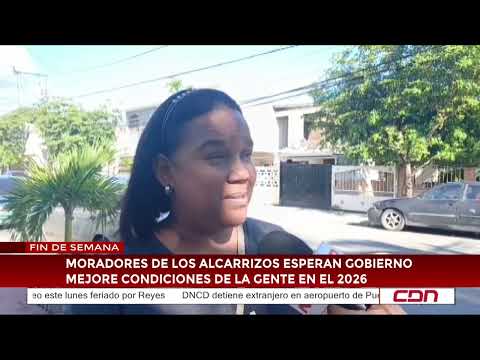 Residents of Los Alcarrizos hope the government will improve living conditions for the people in ...