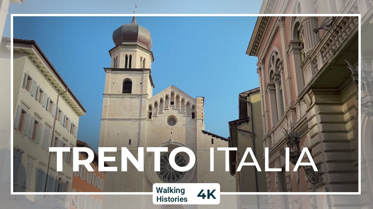 Immersive street-level walking tour through Trento Duomo, Italy, showcasing authentic urban landscapes, local architecture, and the vibrant atmosphere of the city's neighborhoods