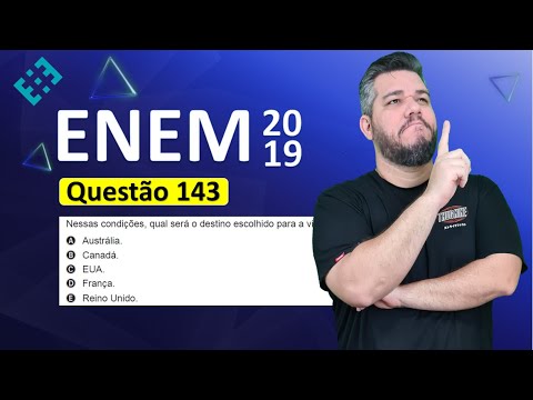 ✅ QUESTÃO 143 ENEM 2019 (Caderno Amarelo) 👉🏻 Um casal planejou uma viagem e definiu como teto