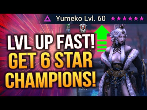 Get 6 Star Lvl 60 Champions FAST! Level Up Like A Pro!  Raid Shadow Legends Tips