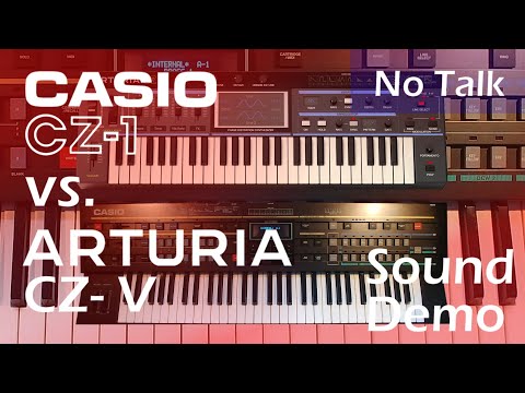 Casio CZ-1 vs Arturia CZ-V - Preset Sound Demo - No Talking
