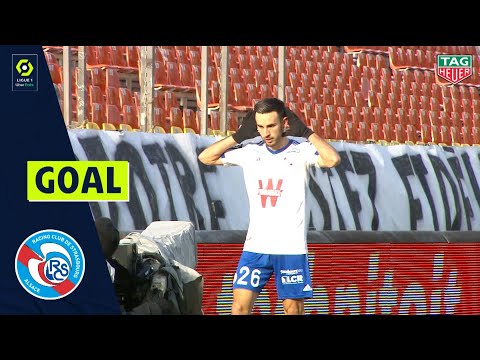 Goal Adrien THOMASSON (33' - RC STRASBOURG ALSACE) FC METZ - RC STRASBOURG ALSACE (1-2) 20/21
