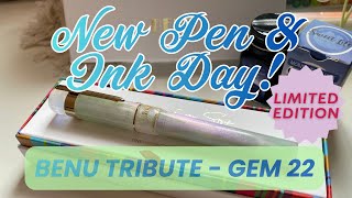 🚨 NEW PEN & INK DAY ALERT! 🖋️✨ BENU Tribute GEM 22 Meets Blue Velvet Cake Ink 💙🍰 #unboxing #review