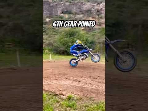6TH GEAR PINNED ON THE 65CC 🚀🚀 #dirtbike #mx #yamaha