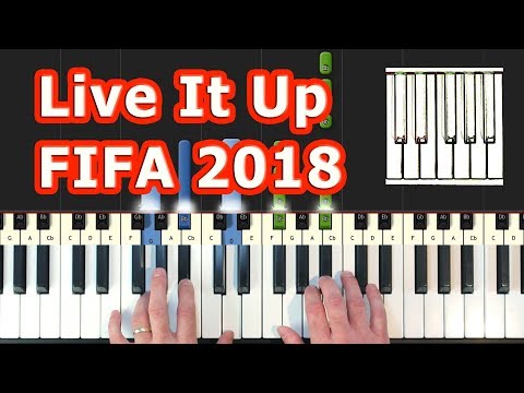 Live It Up - FIFA WORLD CUP 2018 - Piano Tutorial Easy - How To Play (Synthesia)