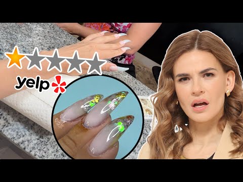 Nail Tech goes to Worst Rated Nail Salon to have EXTENSIONS  * Omg ▶17:26