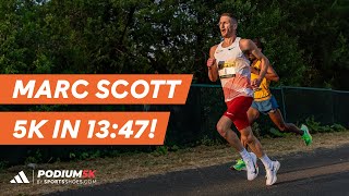 Marc Scott Wins Podium 5K - 13:47!