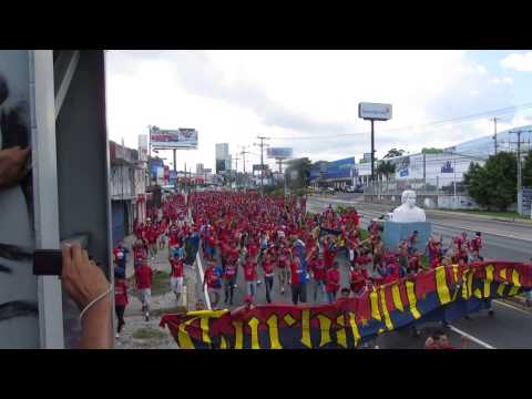 "Turba Roja - Caminata FAS vs Alianza 03-11-2013" Barra: Turba Roja • Club: Deportivo FAS