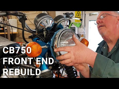 Honda CB750 Front End Rebuild - Forks, Brake Caliper, Wheel & Headlight | Part 26