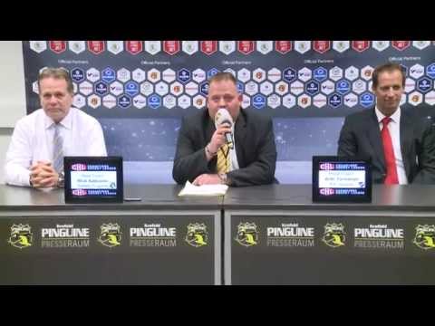 Pressekonferenz Spiel Krefeld Pinguine - IFK Helsinki 23.08.2014