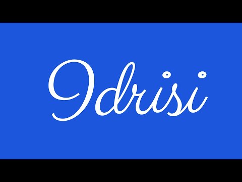 Learn how to Write the Name Idrisi Signature Style in Cursive Writing