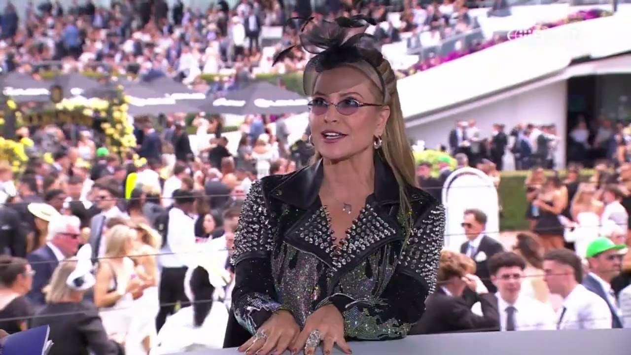 Anastacia chats with Eddie on Derby Day