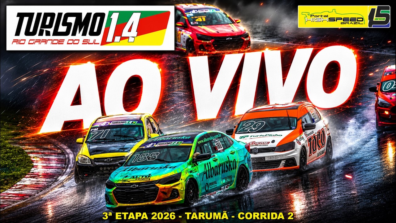 🔴 TURISMO 1.4 RS | Corrida 2 | 3ª Etapa 2026 | Tarumã (RS) | Ao Vivo