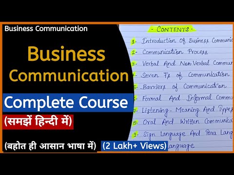 Business Communication Complete Course In Hindi | Very Easy Explanation | BBA | BCOM