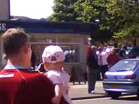 Clarets about to set off to Wembley and a crazy Eastern European dancing in the street
