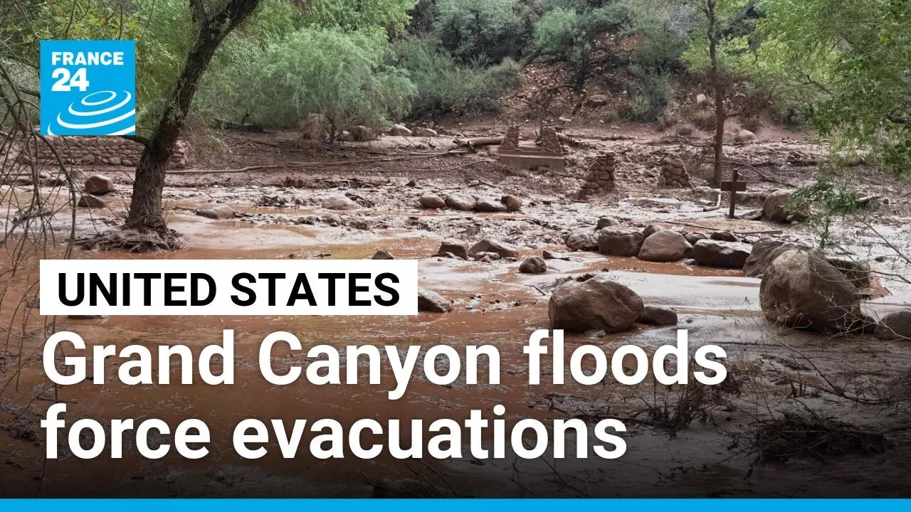 Fifteen missing and dozens evacuated after Grand Canyon is swept by flash floods • FRANCE 24