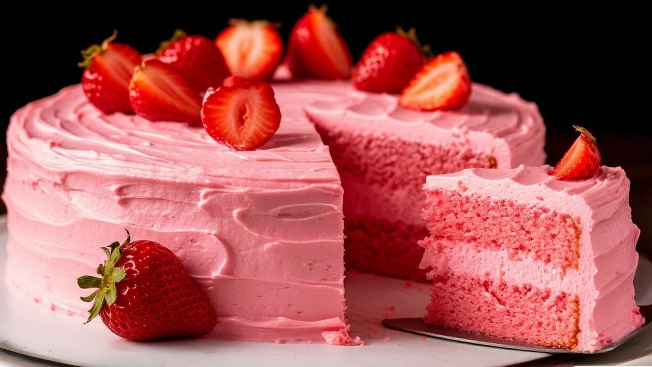I found the perfect strawberry cake recipe!  The most tender and delicious!