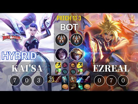 KT HyBriD Kai'Sa vs Ezreal Bot - KR Patch 11.3