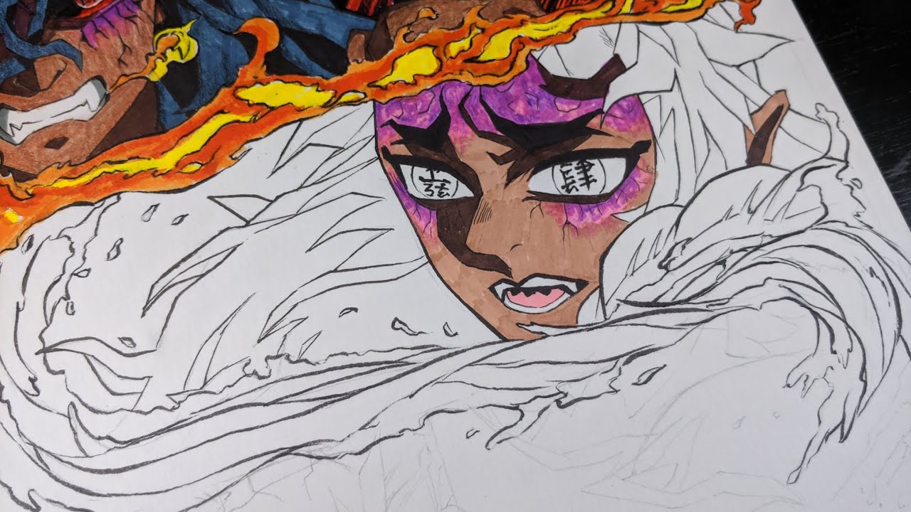 Draw Hantengu (upper moon 4) part 2 // #demonslayer