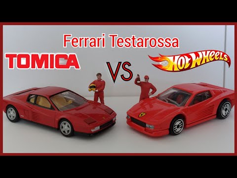 Ferrari testarossa - Tomica vs Hotwheels comparación