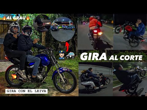 HONDA TITÁN + ESCAPE PAOLUCCI (fuga muchos policías, gira al corte y muchos Stunt)