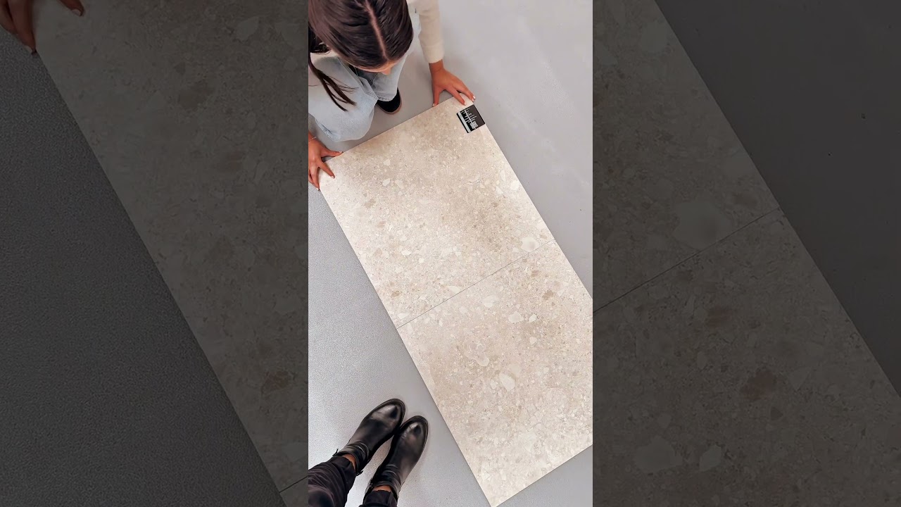 Meet the Cippo Ivory Terrazzo Effect Matt Tile- sophisticated, stylish, and full of timeless charm