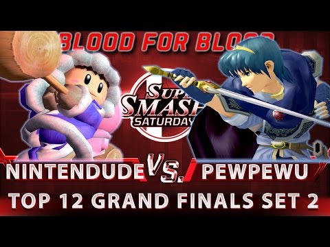 SSS: B4B - Nintendude (ICs) vs. PewPewU (Marth) - SSBM Top 12 Grand Finals Set 2 - Smash Melee