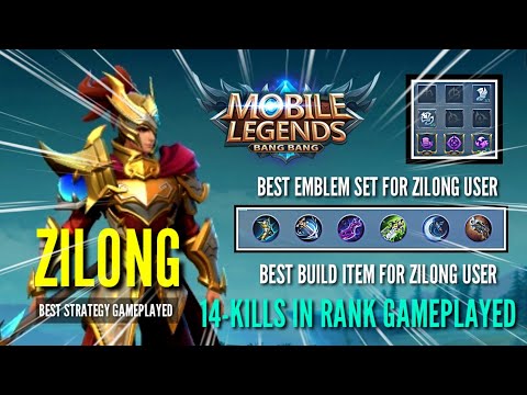 ZILONG 14-KILLS IN RANK GAMEPLAYED [TRY THIS CRITICAL ITEM BUILD FOR ZILONG USER]@Chellan_vlogs