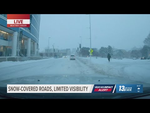 Live road conditions in downtown Grand Rapids