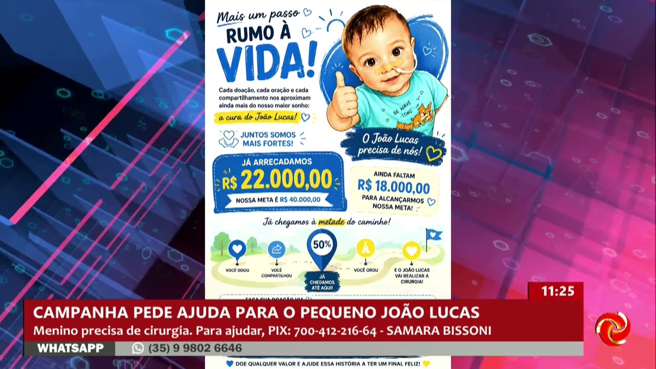 Família de João Lucas segue campanha por cirurgia