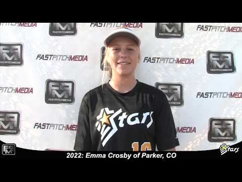 2022 Emma Crosby Pitcher and First Base Softball Player Skills Video - Colorado Stars