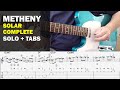 Pat Metheny's solo on Solar complete. Tabs and notation.