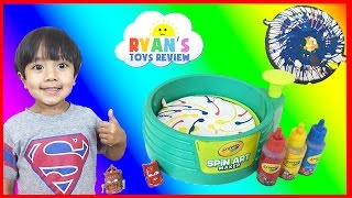 Crayola Spin Art Maker Paint Toy For Kids Disney Cars Toys Ryan ToysReview