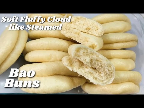 Soft Fluffy Cloud like Steamed Bao Buns | Step by Step Bao Buns Recipe | Chinese Bao Buns | No Oven