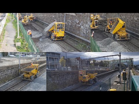 Irish rail Engineering Works Saturday 16th April 2022 (part 1 Blackrock Ballast and Track Laying)