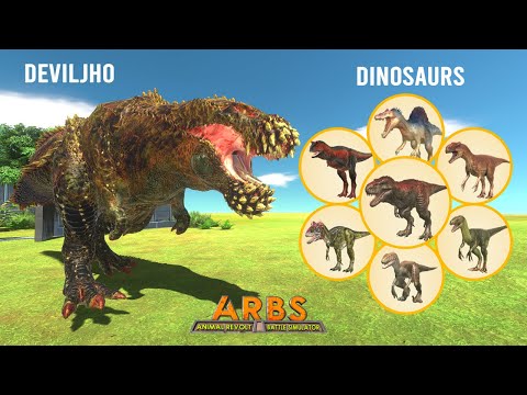 DEVILJHO (Remastered) vs ALL UNITS (Carnivore Dinosaurs) - Animal Revolt Battle Simulator